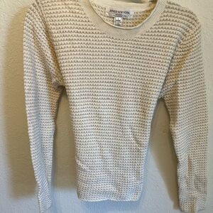 Jones New York Sport Textured Cream Sweater
